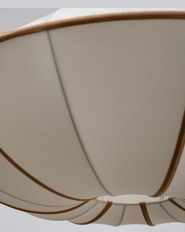 Lámpara colgante UFO de seda Offwhite Ámbar diseño escandinavo