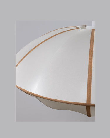 Lámpara colgante UFO de seda Offwhite Ámbar diseño escandinavo