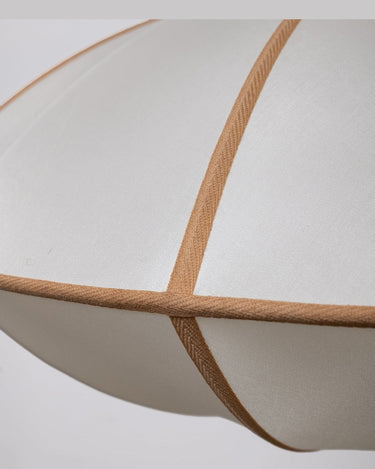 Lámpara colgante UFO de seda Offwhite Ámbar diseño escandinavo