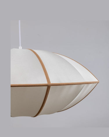 Lámpara colgante UFO de seda Offwhite Ámbar diseño escandinavo