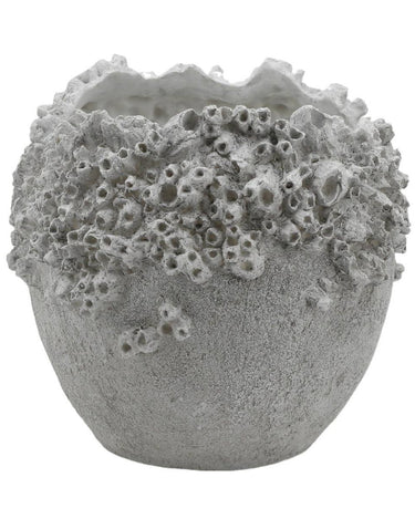 Jarrón decorativo gris mate textura percebes Modern Coastal