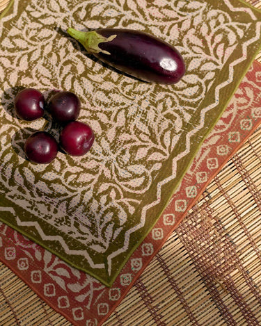 Manteles individuales de tela india Kantha