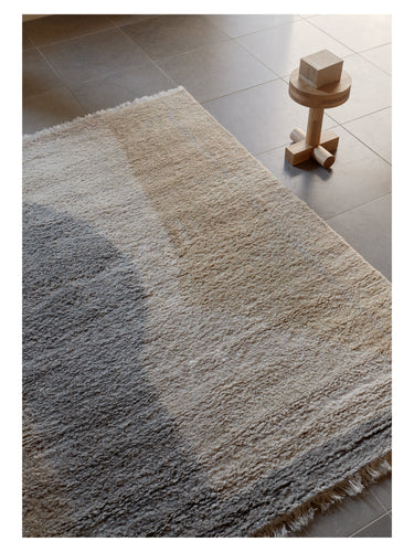 Alfombra Optical Echo Lana Tejida a Mano Vainilla 140x200 cm
