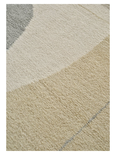 Alfombra Optical Echo Lana Tejida a Mano Vainilla 140x200 cm