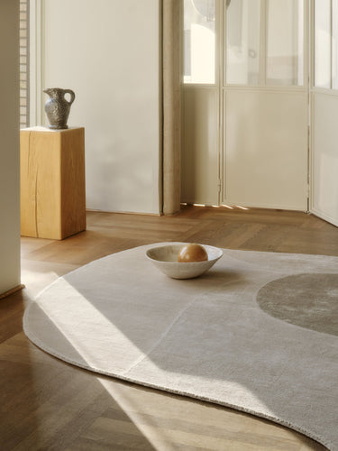 Alfombra Shoal Dream Lana Seda Lino Beige 240x225 cm