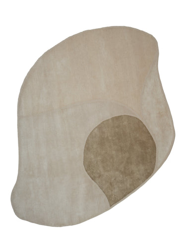 Alfombra Shoal Dream Lana Seda Lino Beige 240x225 cm