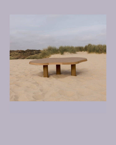 Mesa de centro Jeanne, chapa de roble y diseño moderno