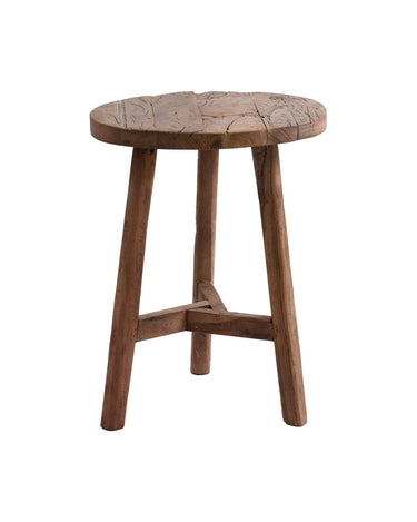 Taburete madera reciclada rustico Nordal
