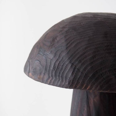 Lámpara de Mesa de Madera Quemada Negro