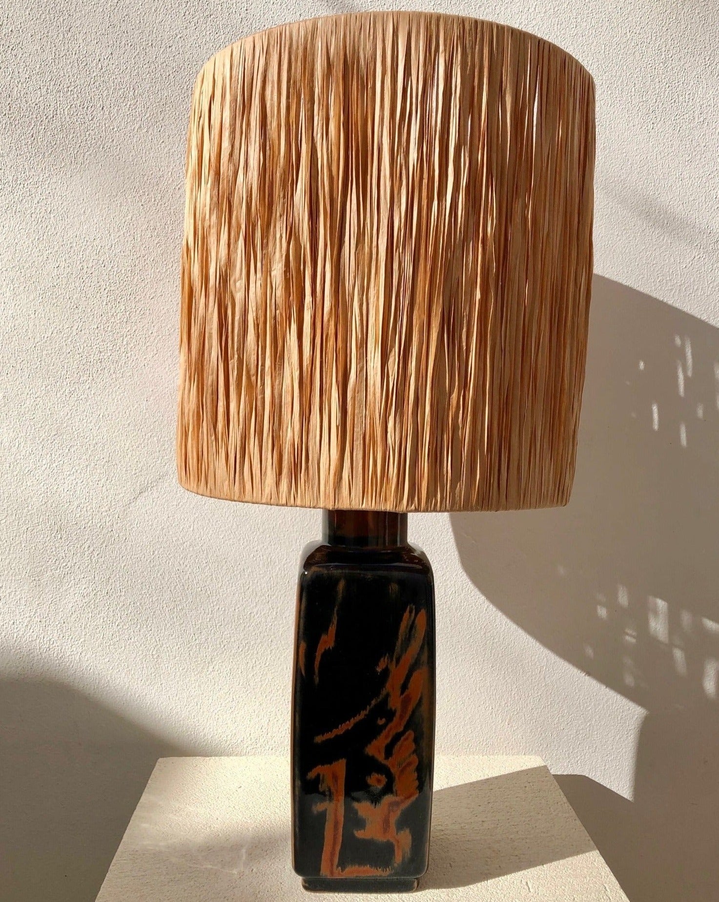 Lámpara de cerámica sueca vintage de Carl Harry Stålhane
