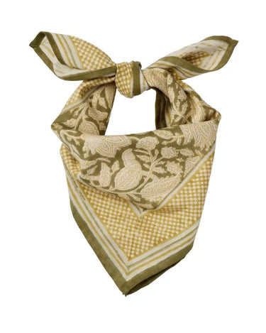 Pañuelo de cuello Khaki 60 x 60 cm  estampado