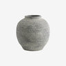 Maceta cemento gris forma escultorica Nordal