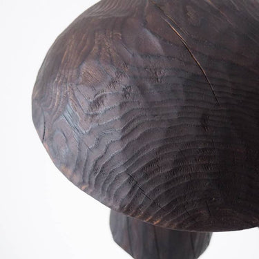 Lámpara de Mesa de Madera Quemada Negro