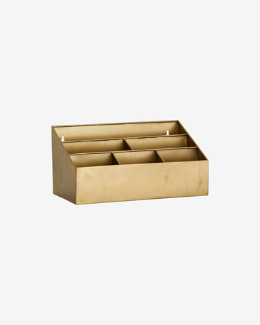 Estanteria pared metal dorado 6 compartimentos Nordal
