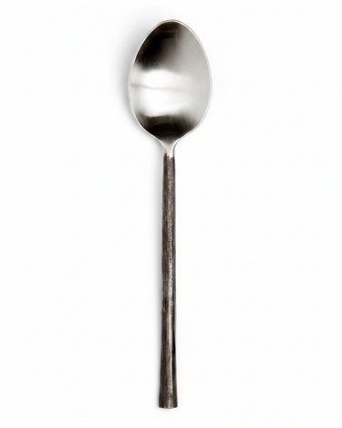 Elegante Cuchara Odin Plata y Negra | Acero Inoxidable
