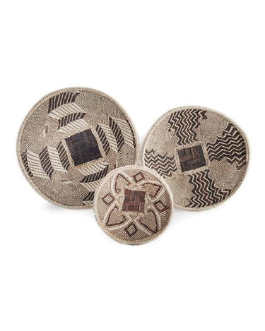 Cesta Plateau tejida a mano en palma natural, decoración étnica