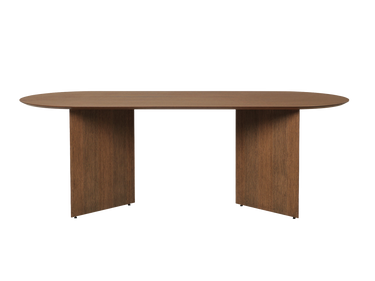 Sobremesa Oval Mingle de Chapa de Nogal 150 x 75 cm