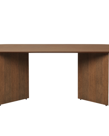 Sobremesa Oval Mingle de Chapa de Nogal 150 x 75 cm