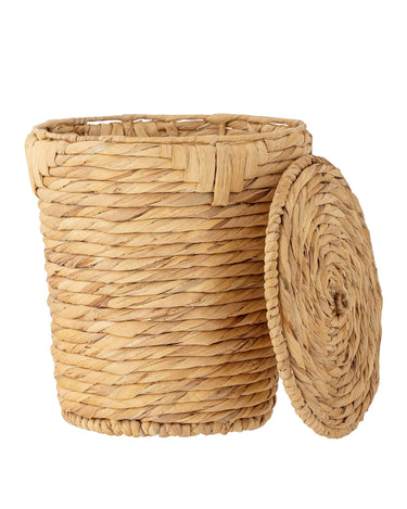 Cesta Peri con Tapa de Jacinto de Agua Natural