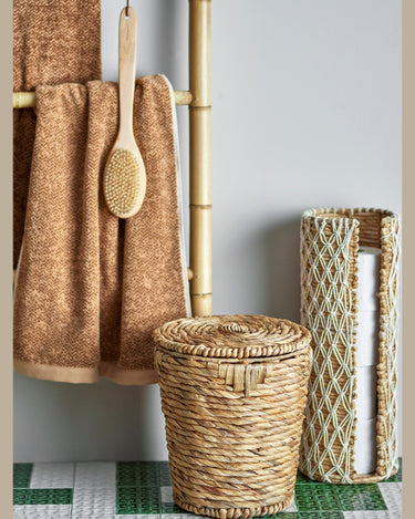 Cesta Peri con Tapa de Jacinto de Agua Natural