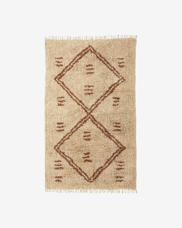 Alfombra lana patron marroqui natural 160x240 Nordal