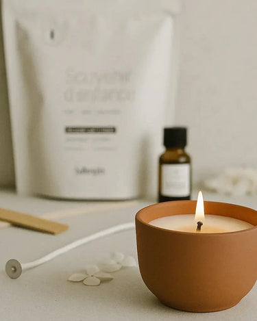 Recambio de cera de soja aromática para velas recargables