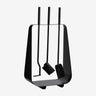 Set herramientas chimenea acero negro pala cepillo atizador Nordal