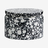 Jarra almacenamiento terrazo negro blanco con tapa Nordal