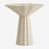 Jarron grande ceramica texturizada color marfil Nordal