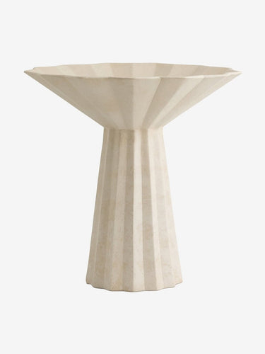 Jarron grande ceramica texturizada color marfil Nordal