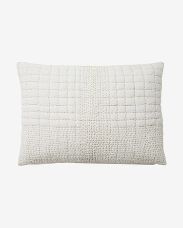 Funda cojin rectangular sarga blanca acolchada 48x68 Nordal