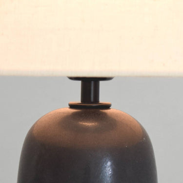 Lámpara de Mesa de Cerámica Negro 12x12x50 cm