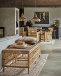 Silla de Ratan Natural TRIBE: Diseño Artesanal Único con Toque Africano