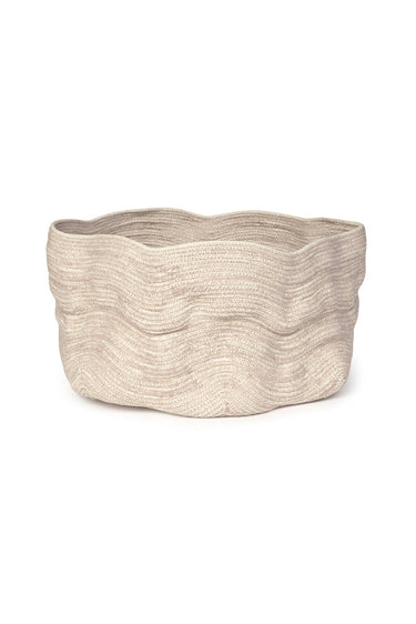 Cesta ancha Stone Wash natural de 45 × 25 cm