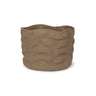Cesta alta Stone Wash marrón de 30 × 25 cm