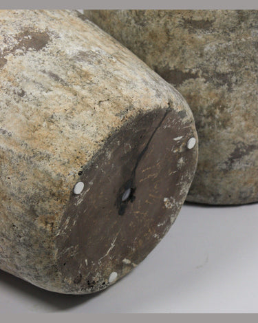 Juego de Macetas de Lirio en Beige y Gris - Set de 2