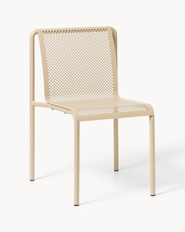 Silla de jardín Dapple perforada beige set de 2