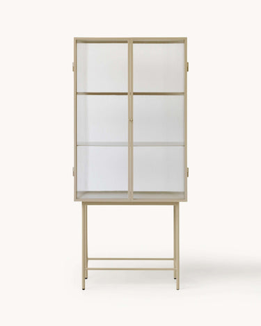 Vitrina Haze de cristal beige