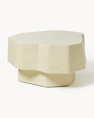 Mesa de centro Staffa de hormigón blanco roto