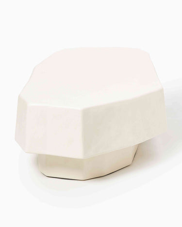 Acabado y textura de Mesa de centro Staffa de hormigón blanco roto 164 cm