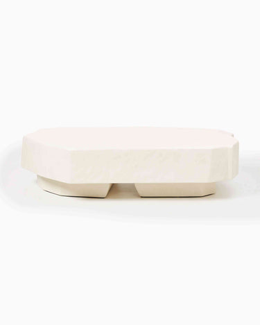 Detalle del sobre de Mesa de centro Staffa de hormigón blanco roto 164 cm