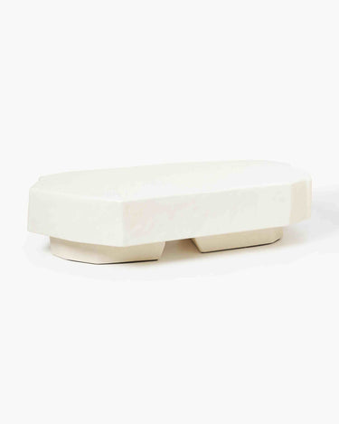 Mesa de centro Staffa de hormigón blanco roto 164 cm