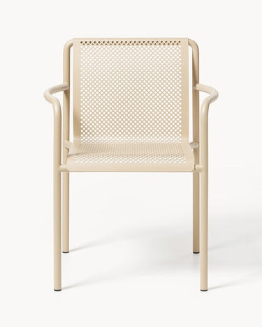 Asiento de Silla de jardín Dapple set de 2 beige en detalle