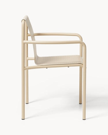 Respaldo y estructura de Silla de jardín Dapple set de 2 beige