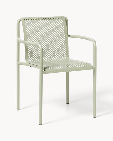 Silla de jardín Dapple con reposabrazos verde salvia