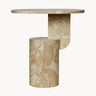 Mesa auxiliar Insert ovalada de mármol beige