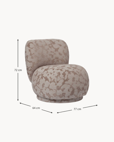 Asiento y respaldo de Sillón lounge Rico beige
