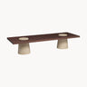 Mesa de centro Grova de travertino oscuro