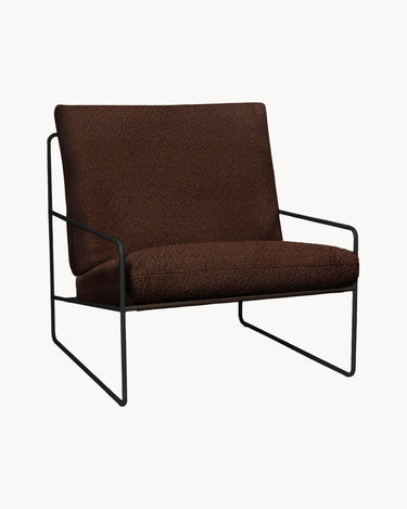 Sillón Desert de jardín en bouclé marrón oscuro