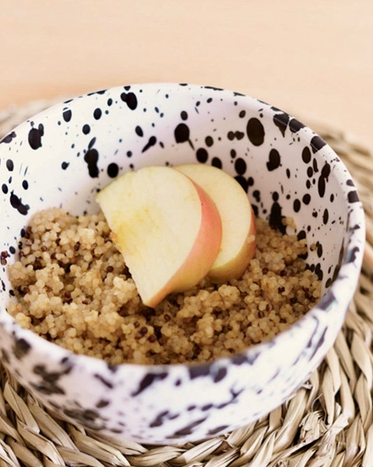 Bol petit déjeuner en céramique Ø14 cm / Noir et blanc GALAXIA